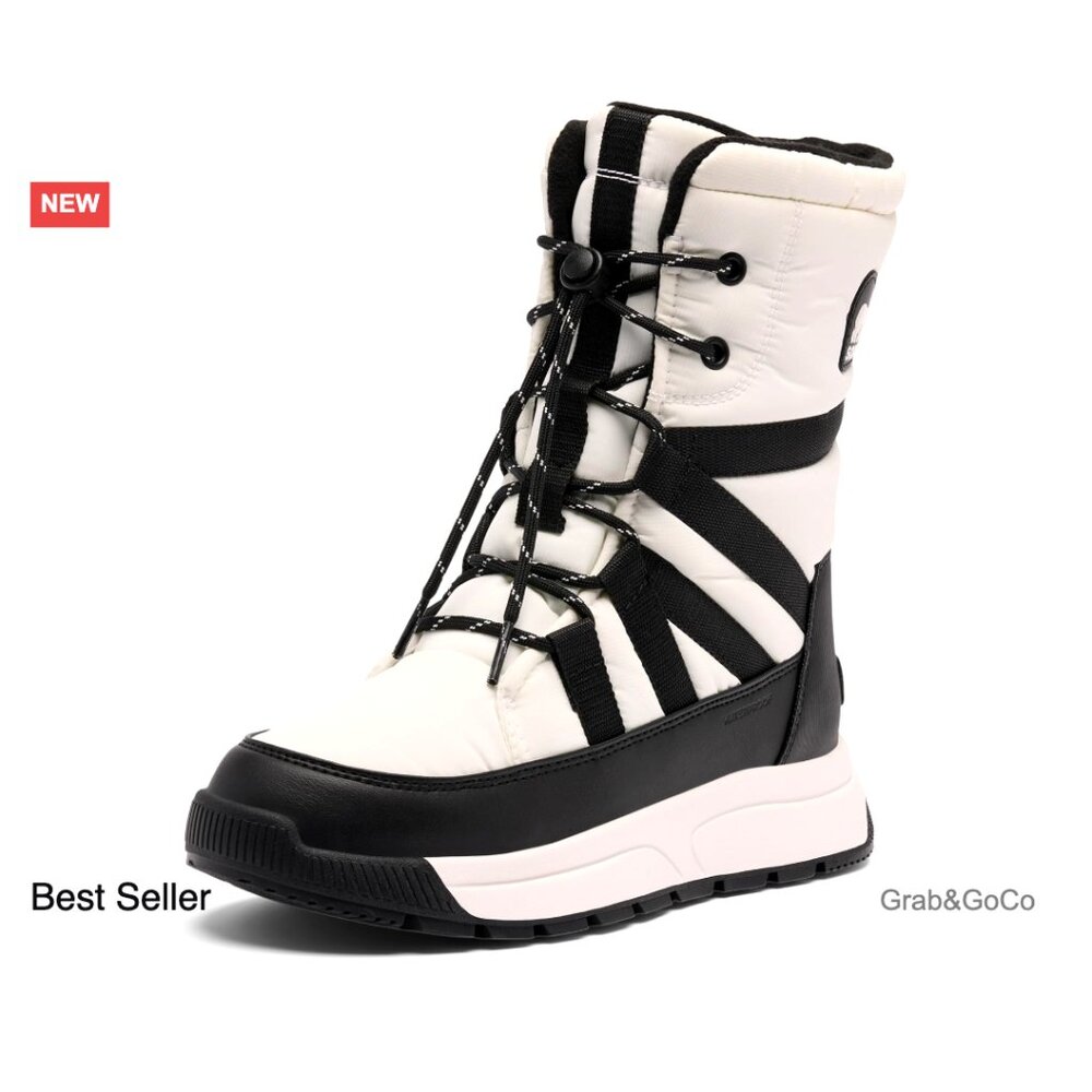 Waterproof Snow Boots Insulated Winter Outdoor Hiking Rugged Sporty Tall